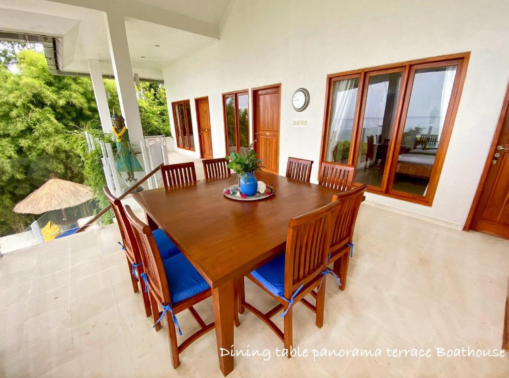 dining table terrace paradise villa