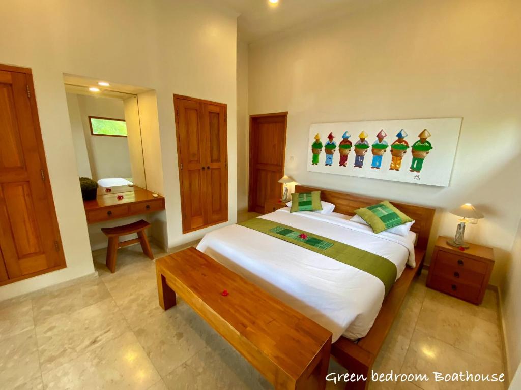 green bedroom paradise villa