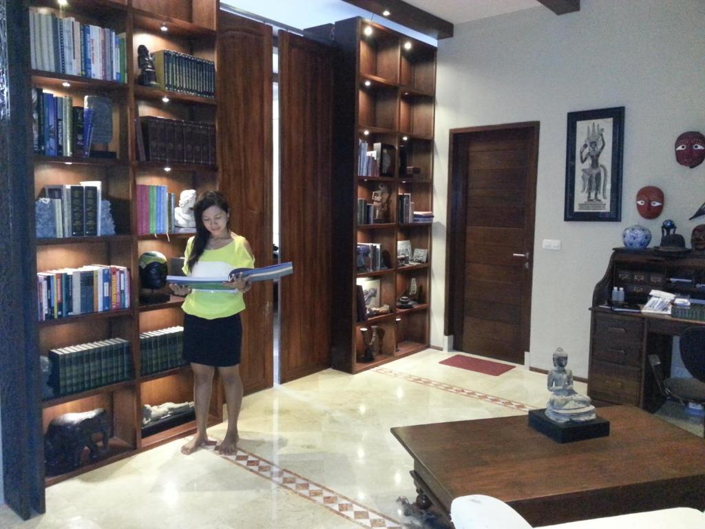 Reading books at Uma Jala Villa Ubud
