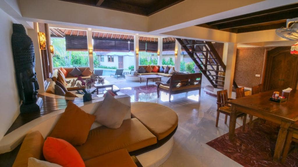 Sofa with dinning table at Bali Dyana Villas