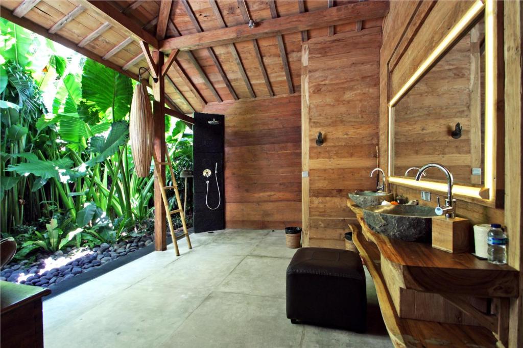 Shower with wash room at Blue Karma Villas