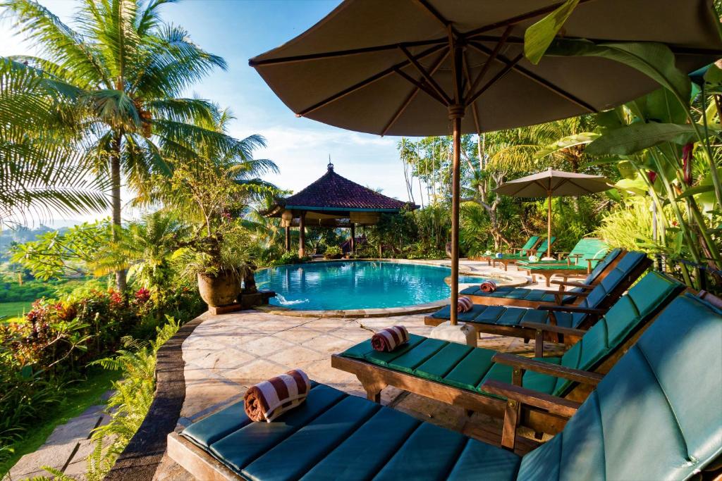 Sun loungers or beach chairs at Cepik Villa Sidemen