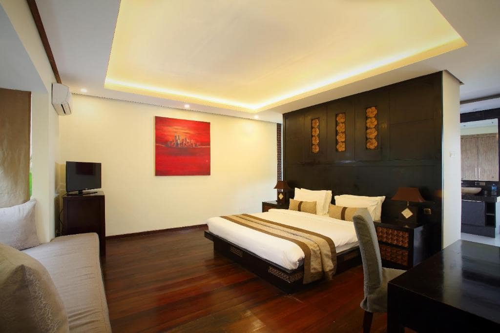 Bedroom with kitchen at Lalasa Villas