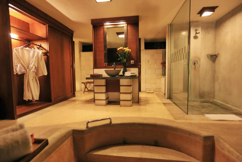 Shower with hand wash at The Sanyas Suite Bali