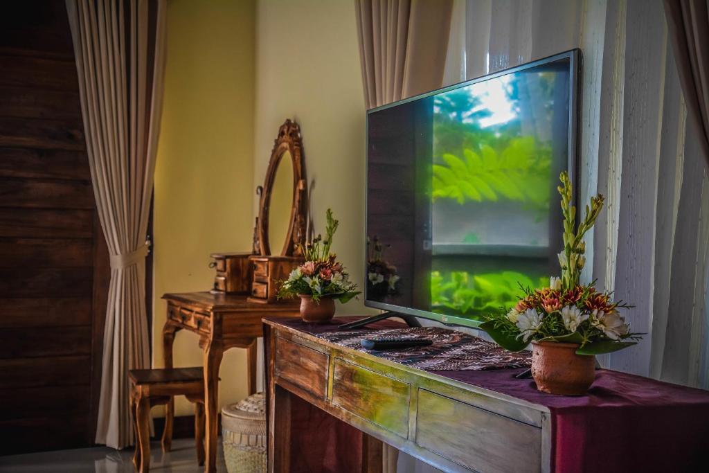 Flat-screen TV at Villa JJ and Spa Ubud