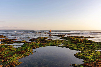 Rocky coast at Berawa Beach