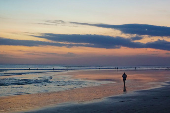 Man walking on the beach