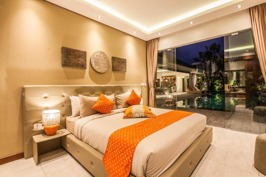 bedroom night view stunning villa
