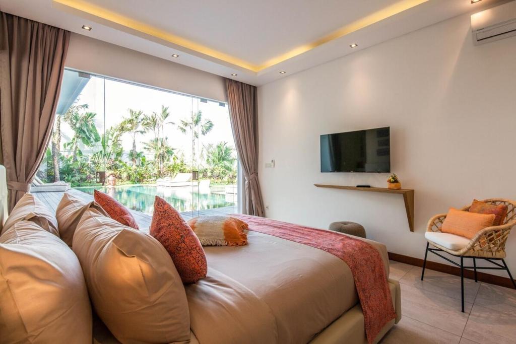 bedroom view pool stunning villa