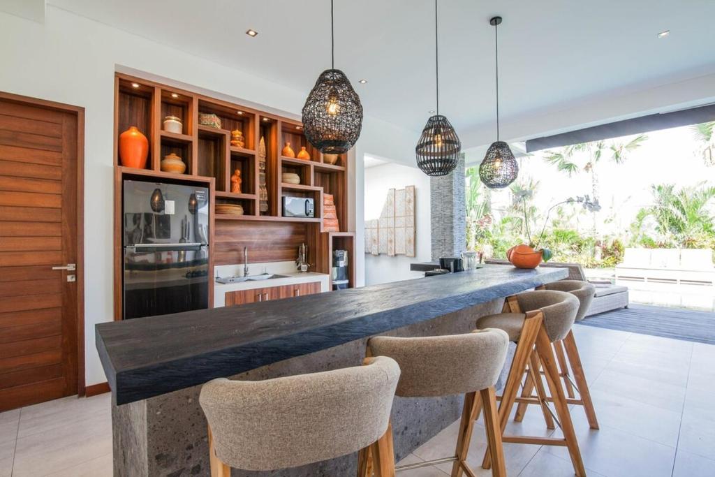 kitchen breakfast bar paradise villa