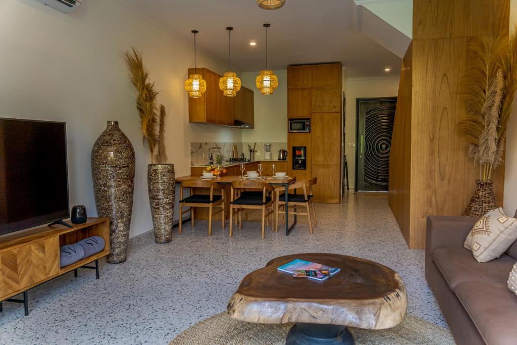 sunny village batu dining kitchen