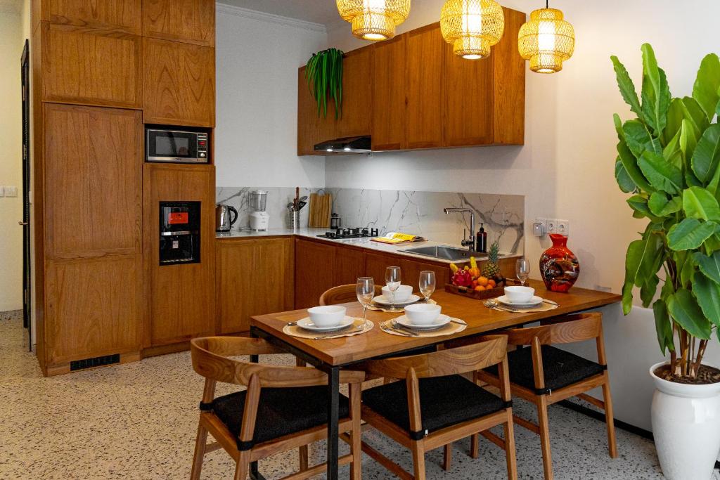 sunny village batu modern kitchen