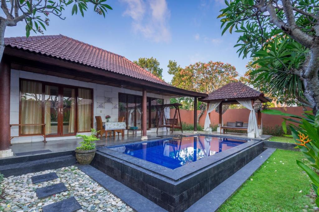 lavender villa exterior pool