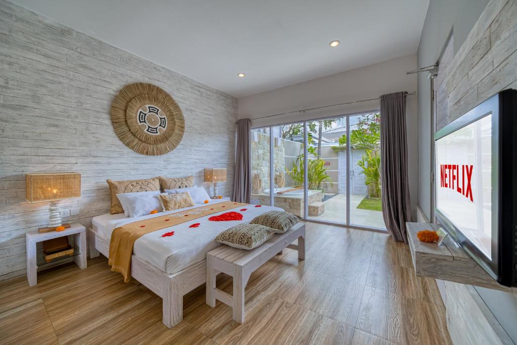 bali cozy villa bedroom view