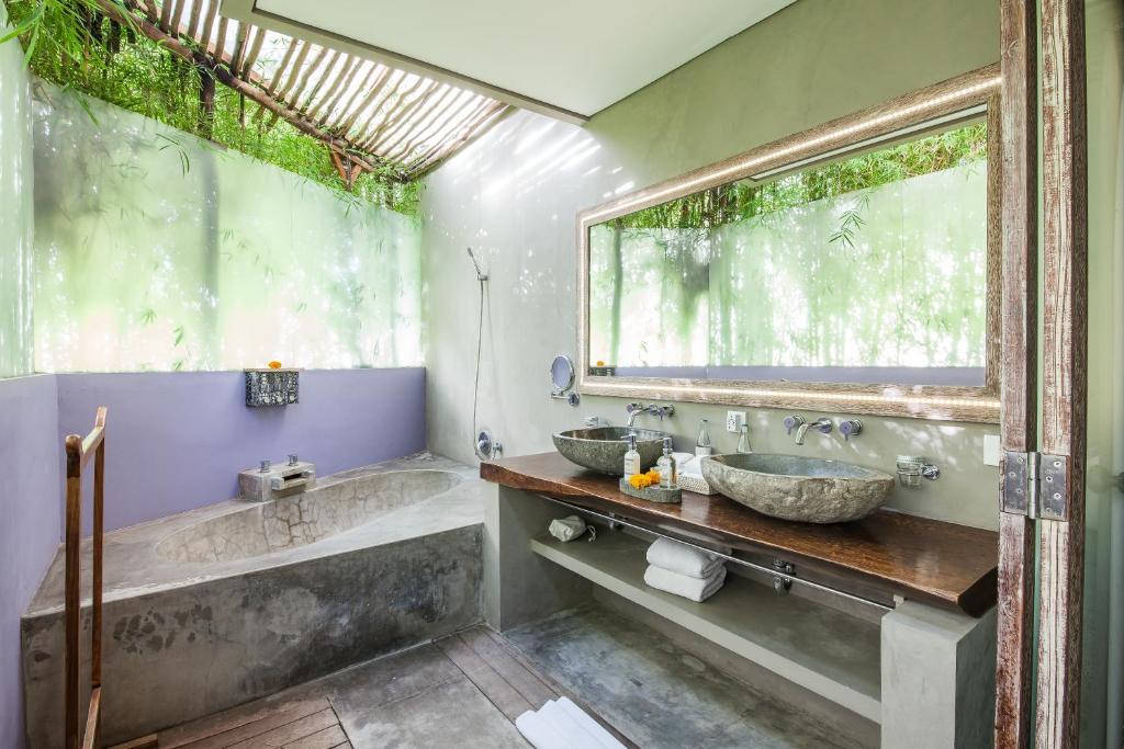 blue karma outdoor bathroom