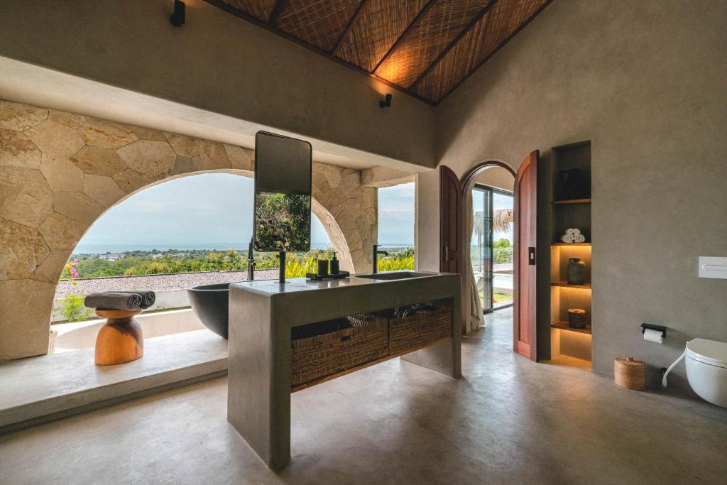 sivana villa bathroom with view