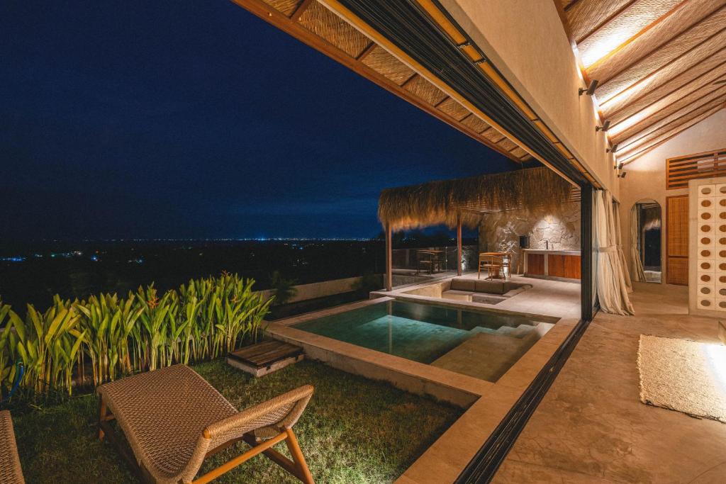 sivana villa night pool view